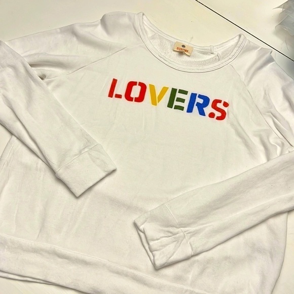 Sundry NWOT Lover Sweatshirt Rainbow Size 1 small - Picture 1 of 6